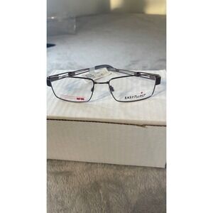 EasyTwist MCT210 Grey Metal Rectangular Eyeglasses Frames 51-16-135 NEW